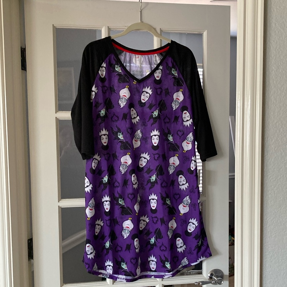 Purple and Black Villain Print Nightgown